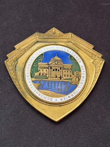 Kühlerplakette wiesbaden 1929 - kühlerplakette,