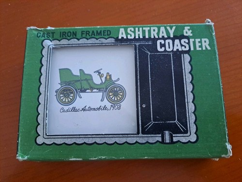 Ashtray coaster cadillac - ashtray, "cadillac