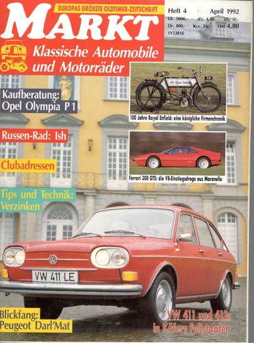 Oldtimer markt heft 1992 - markt, 04/1992