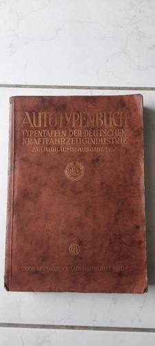 Autotypenbuch 1937 oldtimer - 1937,